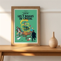 Tintin Forsideplakat "De 7 Krystalkugler"